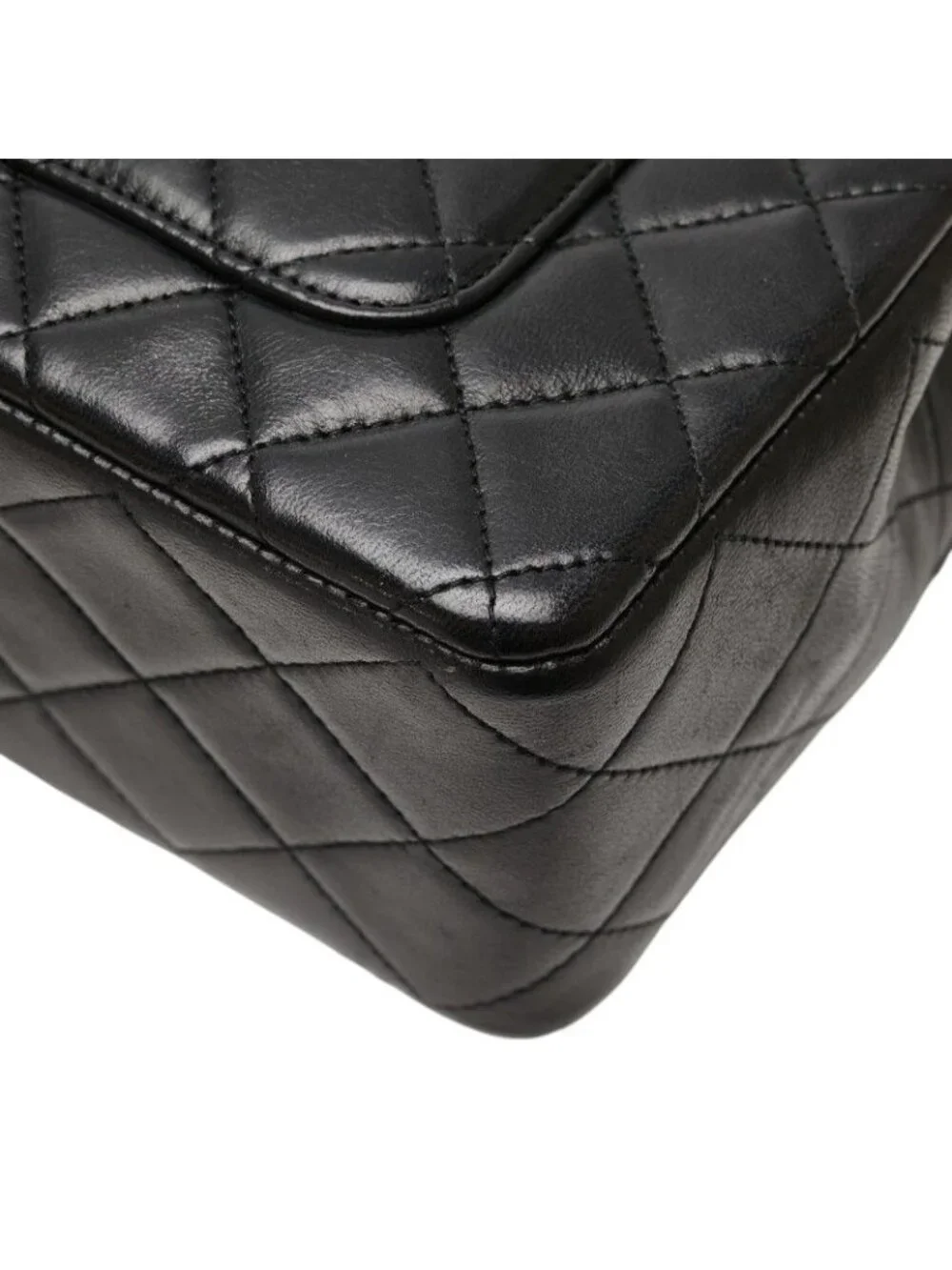 Chanel Quilted CC Logo Limited Edition Chain Shoulder Bag Black Lambskin